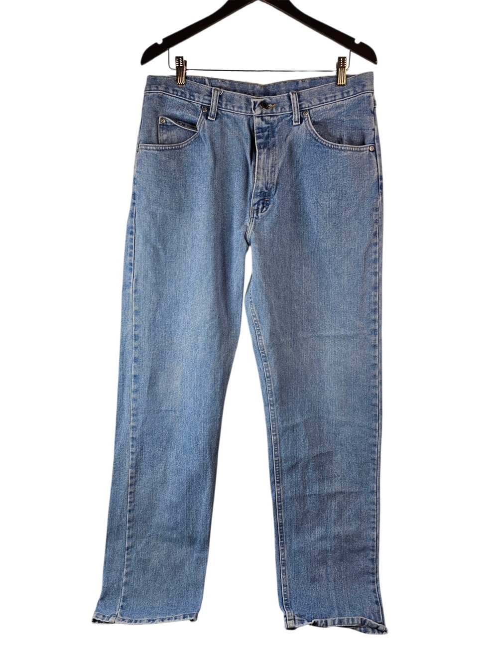 Wrangler Mens 36x34 Premium Quality Relaxed Fit Light Wash Jeans 97601SB